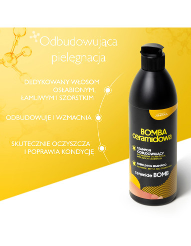 CERAMIDBOMBA helyreállító sampon legyengült és érdes hajra 500 ml