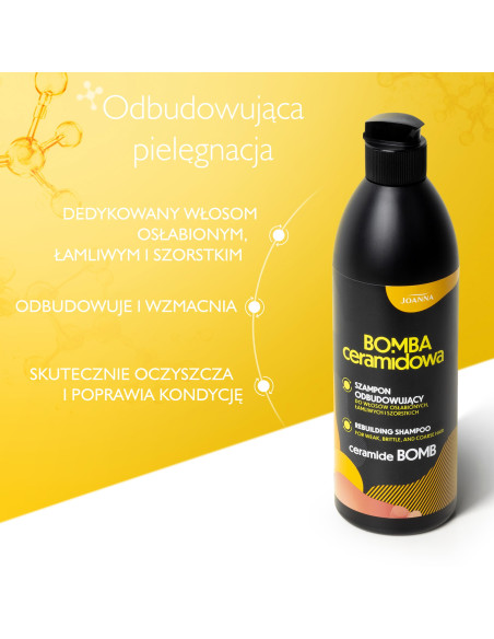 CERAMIDBOMBA helyreállító sampon legyengült és érdes hajra 500 ml