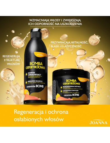 CERAMIDBOMBA helyreállító sampon legyengült és érdes hajra 500 ml