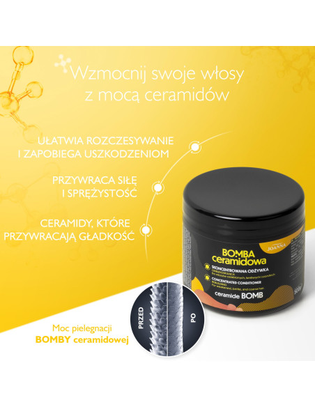 CERAMIDBOMBA koncentrált regeneráló hajbalzsam 500 g