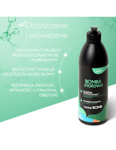 HERBAL BOMB Čistiaci šampón na mastné a normálne vlasy 500ml 2
