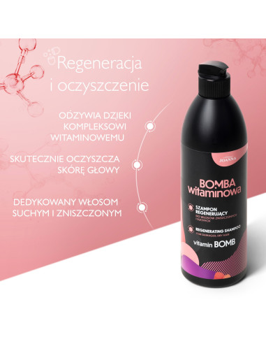VITAMINOVÁ BOMB Regenerační šampon pro poškozené a suché vlasy 500 ml