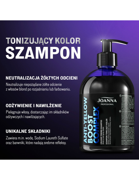 PROFESIONÁLNY ANTI-YELLOW BOOST COMPLEX Tónovací šampón popolavá farba 500g