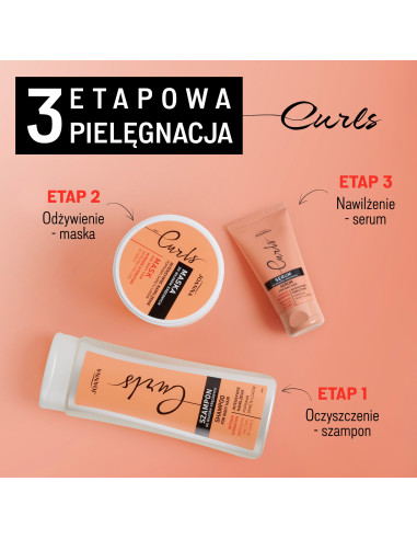 JOANNA CURLS sampon göndör hajra 300 ml - tisztító, hidratáló és göndörítő