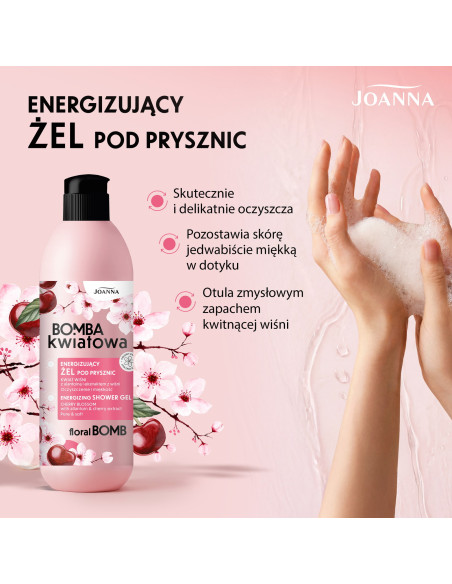 Energizujúci sprchový gél Cherry Blossom | Hydratačný, pre suchú pokožku