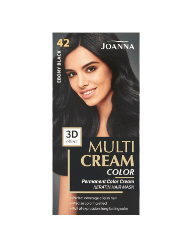 Joanna Multi Cream Color Farba na vlasy ebenovo čierna 42