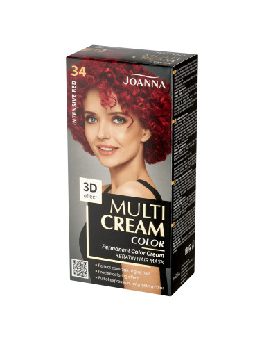 Joanna Multi Cream Color Farba na vlasy intenzívna červená 34