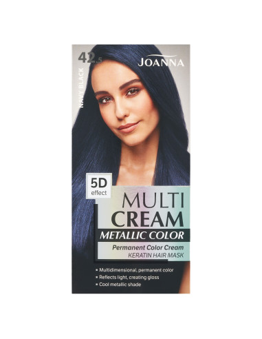 Joanna Multi Cream Metallic Color Farba na vlasy tmavomodrá čierna 42.5