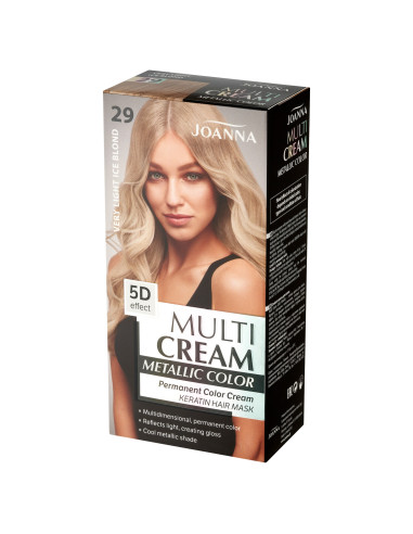 Joanna Multi Cream Metallic Color Barva na vlasy velmi světlá sněhová blond 29