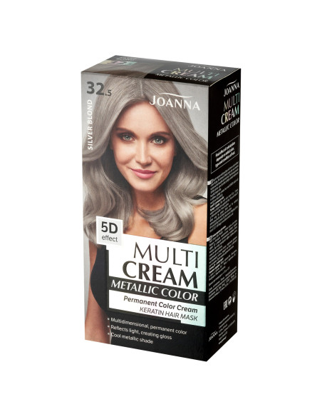 Joanna Multi Cream Metallic Color barva na vlasy stříbrná blond 32.5