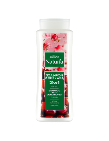 NATURIA šampon 2 v 1 na barvené vlasy s třešní 500 ml