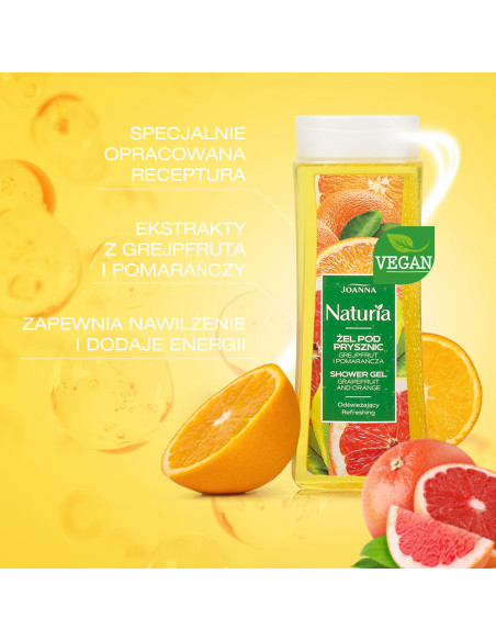 NATURIA Sprchový gél z grapefruitu a pomaranča 300 ml