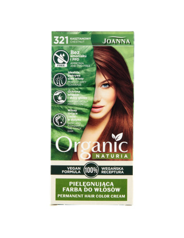 NATURIA ORGANIC VEGAN hajfesték 321 Gesztenye