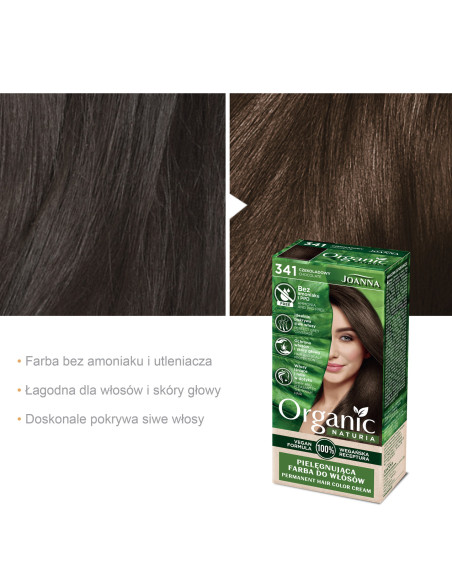 NATURIA ORGANIC VEGAN barva na vlasy 341 Čokoládová