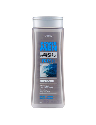 POWER MEN Sprchový gél 3v1 FRESH alantoín a hydromanil 300ml