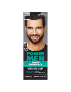 Power Men 02 Dark Brown šedivý toner – Prirodzený efekt bez odrastov