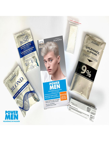 POWER MEN Zesvětlovač vlasů - studená blond do 9 tónů