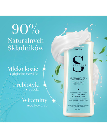Joanna Sensual Creamy sprchový gél kozie mlieko & prebiotiká 500 ml