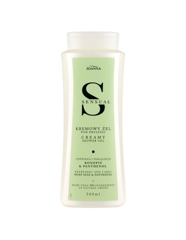 Joanna Sensual Krémový sprchový gél s konope a pantenolom 500 ml