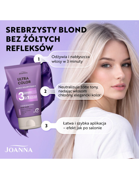 ULTRA Color 3 perc színező kondicionáló – Ezüstszőke árnyalatok