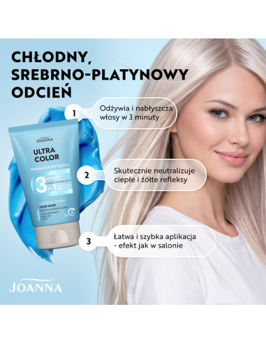 ULTRA Color 3 min – Barvicí kondicionér pro chladnou blond