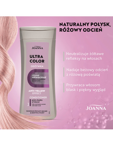 ULTRA COLOR hajbalzsam rózsaszín szőke árnyalatokhoz 200 g