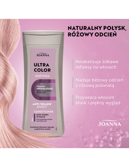 ULTRA COLOR hajbalzsam rózsaszín szőke árnyalatokhoz 200 g