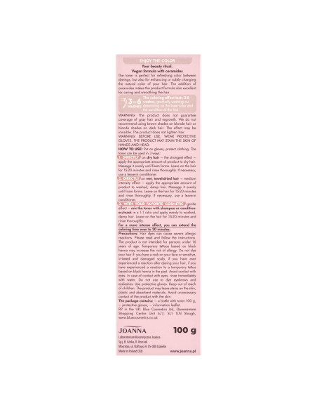 Ultra Color Toner Strawberry Latte – vegán hajfesték | Joann