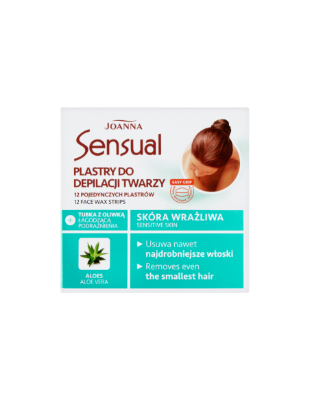 SENSUAL Depilačné náplasti na tvár Aloe Vera 12 ks