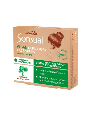 SENSUAL VEGAN gyantacsík arcra, 12 db