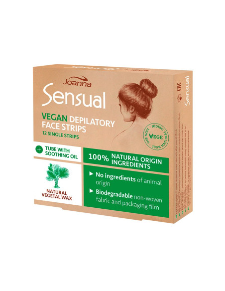 SENSUAL VEGAN gyantacsík arcra, 12 db